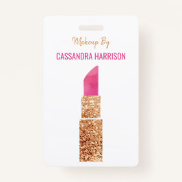 Tarjeta De Identificación Obsequio Artista Secuencia de Oro Watercolor Salón