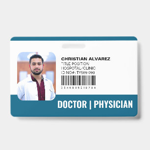 Tarjeta De Identificación Océano Médico Personalizado Doctor Hospital Médico