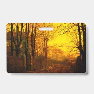 Tarjeta De Identificación Octubre después del glow John Atkinson Grimshaw