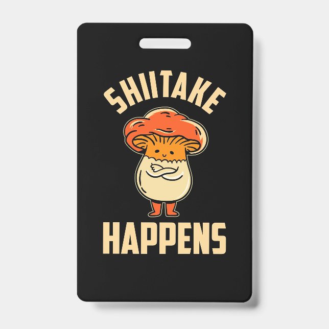 Tarjeta De Identificación Ocurre el Shiitake hongo (Parte frontal)