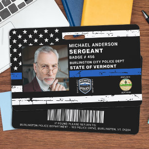 Tarjeta De Identificación Oficial de Policía Identificación Personalizada de