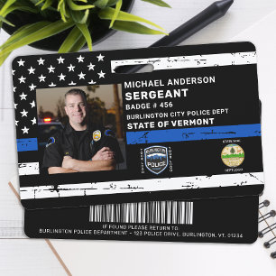 Tarjeta De Identificación Oficial de policía Personalizado foto ID de aplica