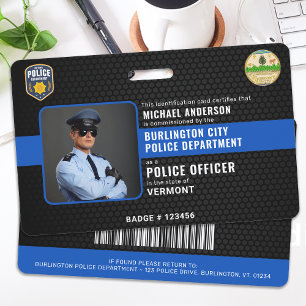 Tarjeta De Identificación Oficial de Policía Personalizado ID Aplicación de 