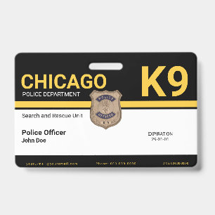 Tarjeta De Identificación Oficial K9
