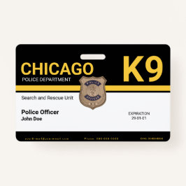 Tarjeta De Identificación Oficial K9