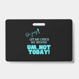 Tarjeta De Identificación ¡Oh Dios! Déjame revisar mis cucharas