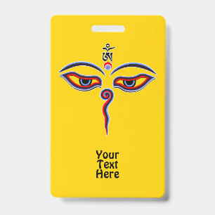 Tarjeta De Identificación Ojos de la Sabiduría de Buda - ojos del templo Bod