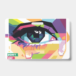 Tarjeta De Identificación Ojos llorosos arte pop