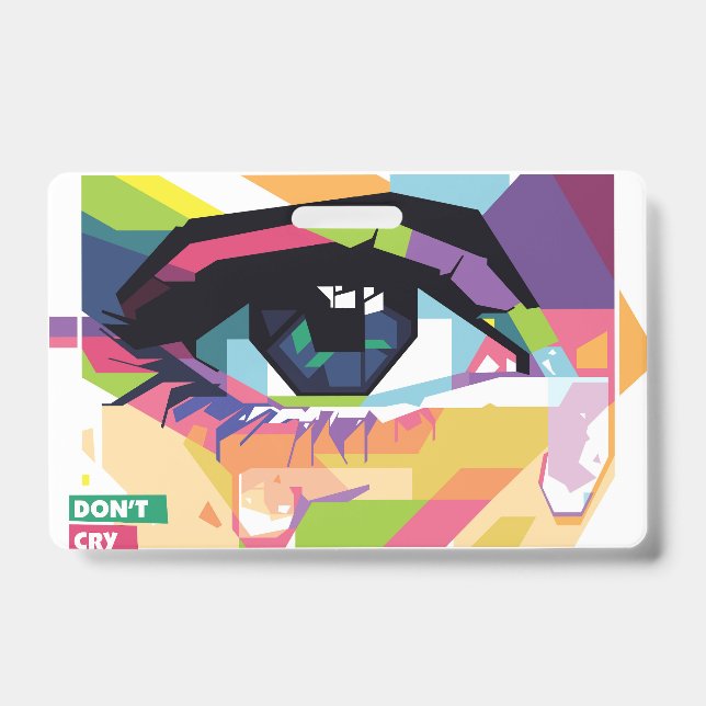 Tarjeta De Identificación Ojos llorosos arte pop (Parte frontal)