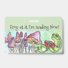 Tarjeta De Identificación ¡Olvidalo! Rana de lectura de cuento