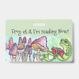 Tarjeta De Identificación ¡Olvidalo! Rana de lectura de cuento