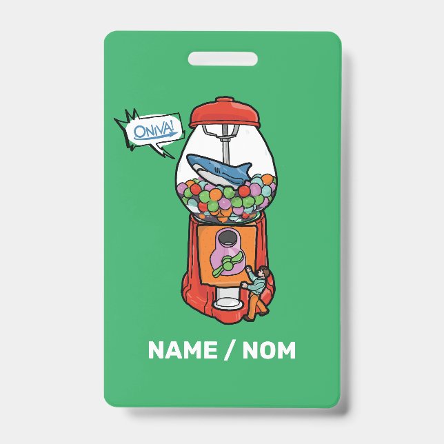 Tarjeta De Identificación ¡ONIVA! Goma Globo (Parte frontal)