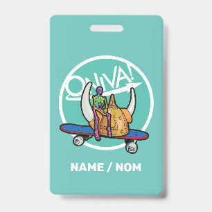 Tarjeta De Identificación ¡ONIVA! Insignia Viking Esqueleto