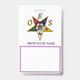 TARJETA DE IDENTIFICACIÓN ORDEN DE LA ESTRELLA ORIENTAL