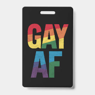 Tarjeta De Identificación Orgulloso AF Orgullo LGBT Regalo Orgulloso Mes del