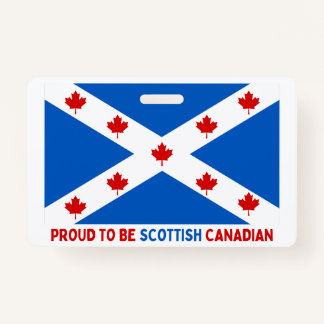 TARJETA DE IDENTIFICACIÓN ¡ORGULLOSO DE SER CANADIENSE ESCOCIA!