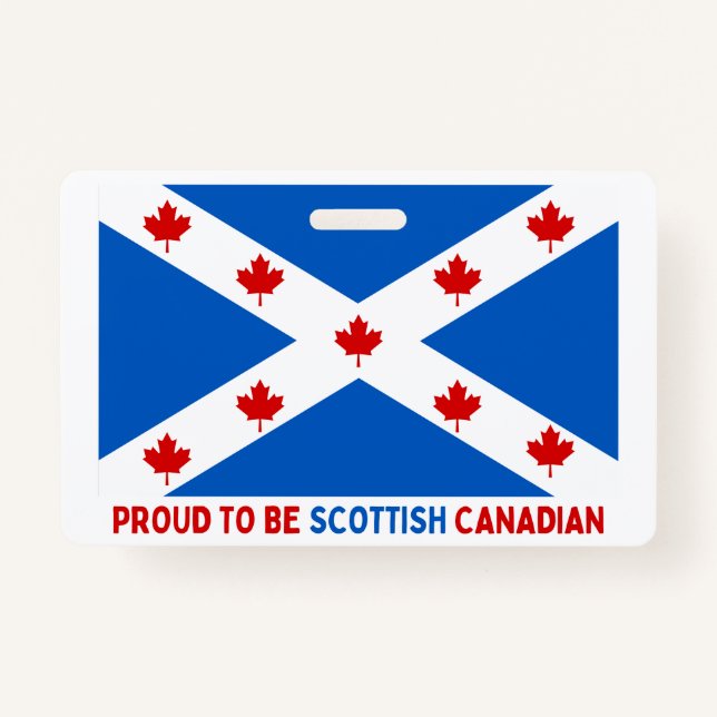 TARJETA DE IDENTIFICACIÓN ¡ORGULLOSO DE SER CANADIENSE ESCOCIA! (Anverso)