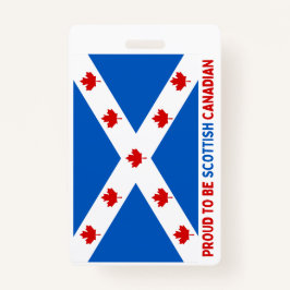 TARJETA DE IDENTIFICACIÓN ¡ORGULLOSO DE SER CANADIENSE ESCOCIA!