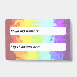 Tarjeta De Identificación Orgulloso Neurogénero Personalizable Boho Trippy G