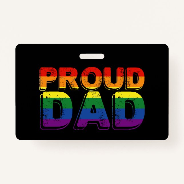 Tarjeta De Identificación Orgulloso padre LGBT padre del orgullo gay (Anverso)