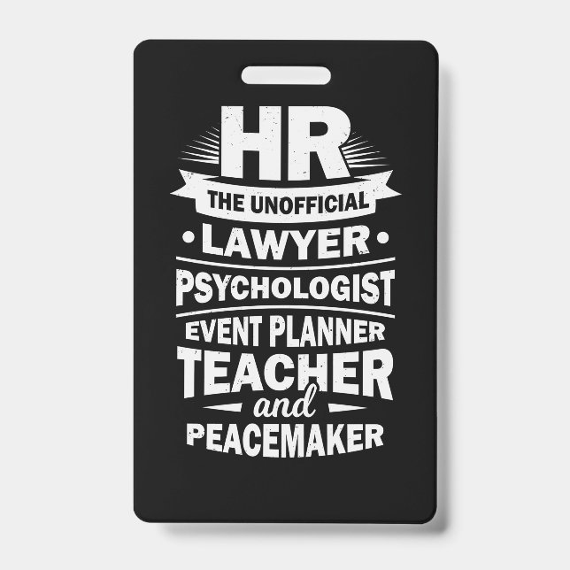 Tarjeta De Identificación Orgullosos Recursos Humanos (Parte frontal)