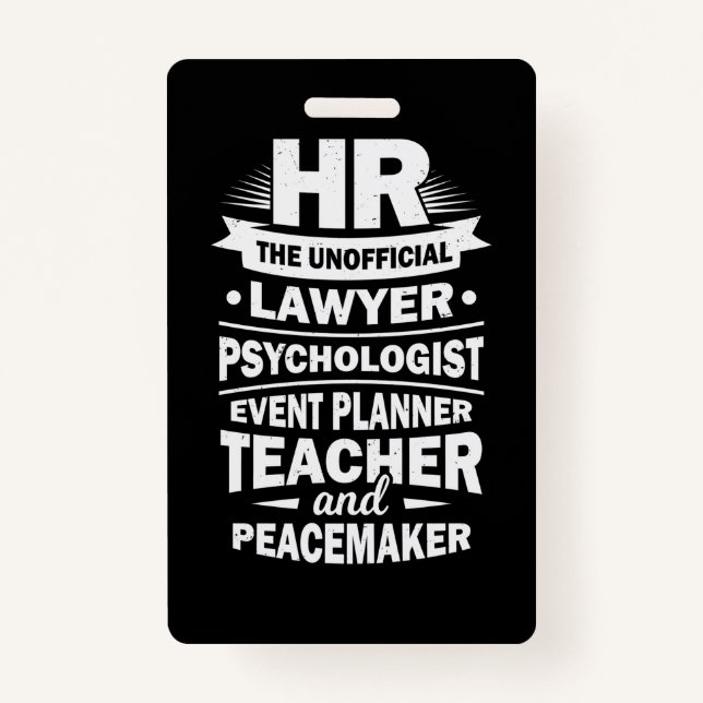 Tarjeta De Identificación Orgullosos Recursos Humanos (Anverso)