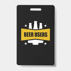 Tarjeta De Identificación Orgullosos usuarios de cerveza