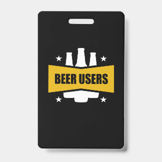 Tarjeta De Identificación Orgullosos usuarios de cerveza