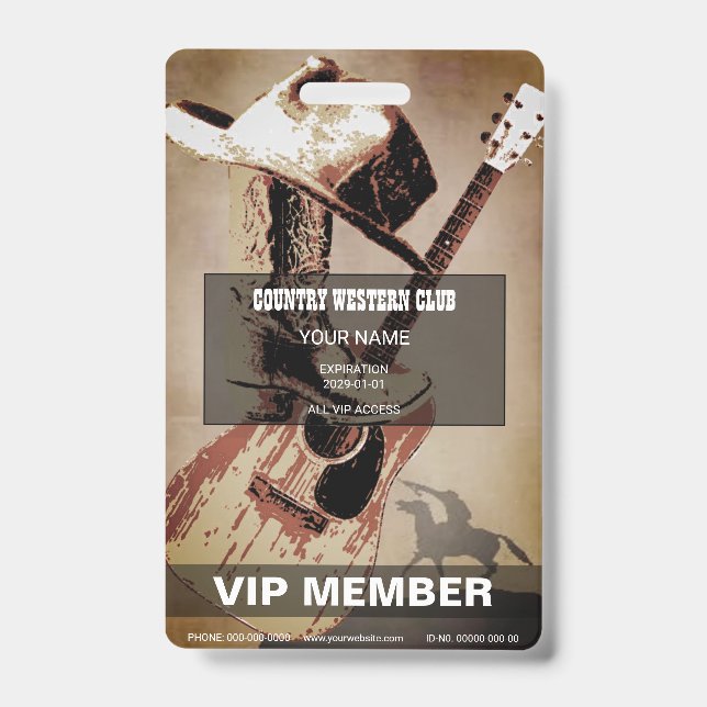 Tarjeta De Identificación País occidental (Front)