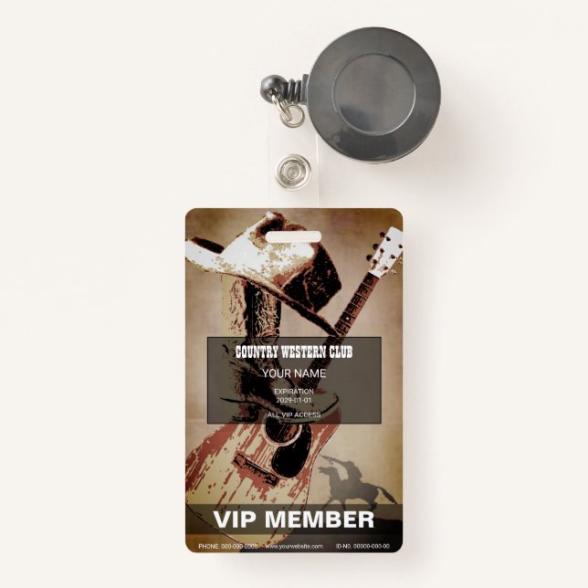 Tarjeta De Identificación País occidental (Anverso retráctil)