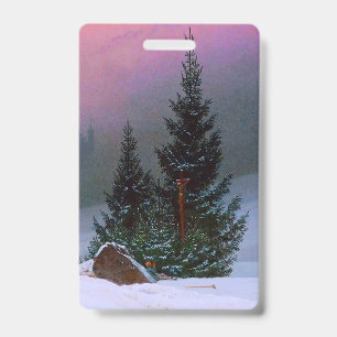 Tarjeta De Identificación Paisaje invernal Caspar David Friedrich