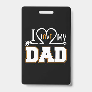 Tarjeta De Identificación Papá Regalos   Amo a mi padre
