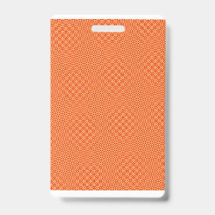 Tarjeta De Identificación Papel envuelto con un patrón con naranja,