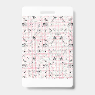 Tarjeta De Identificación Papel pintado en blanco y negro con una hermosa ho