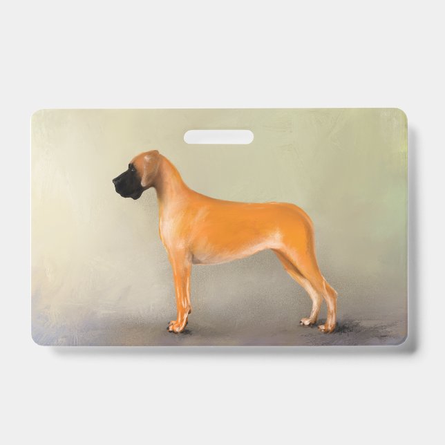 Tarjeta De Identificación Para expositores y criadores de dogos (Parte frontal)