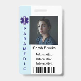 Tarjeta De Identificación Paramedic