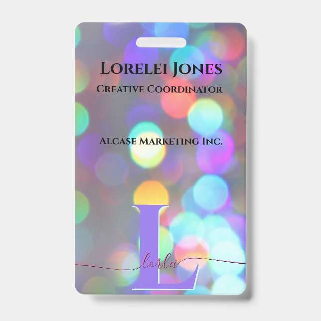 Tarjeta De Identificación Parques multicolores (Anverso)