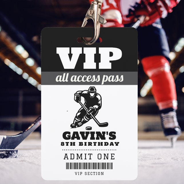 Tarjeta De Identificación Partida de cumpleaños de hockey sobre hielo person (Subido por el creador)