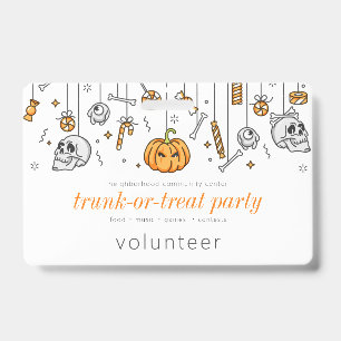 Tarjeta De Identificación Partido Halloween de Moda moderna para malear o tr