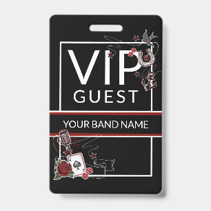 Tarjeta De Identificación Pasado de backstage Nombre personalizado VIP Rocka