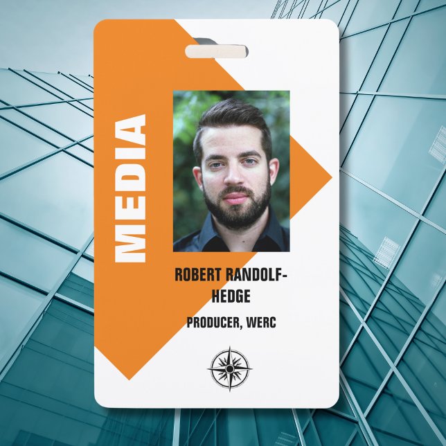 TARJETA DE IDENTIFICACIÓN PASADO DE PRENSA DE EVENTO DE INICIATIVA DE MEDIOS (Media Photo ID Badge
)