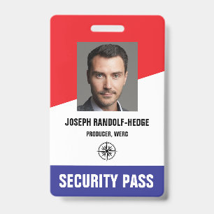 Tarjeta De Identificación PASADO DE SEGURIDAD - Foto DNI
