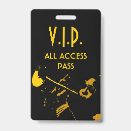 Tarjeta De Identificación Pase de acceso completo VIP en el evento musical
