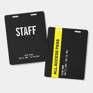 Tarjeta De Identificación Pase de Acceso Total de Personal ID Trasbastidores