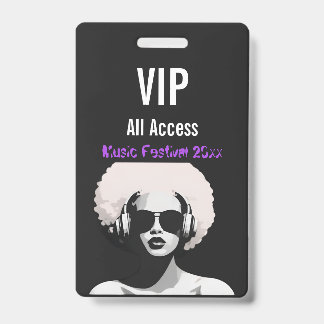 Tarjeta De Identificación Pase de Acceso Total de VIP Personalizado Insignia