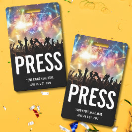 Tarjeta De Identificación Pase de Acceso Total del Personal del Concierto
