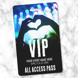Tarjeta De Identificación Pase de Acceso Total Evento VIP