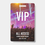 Tarjeta De Identificación Pase de Acceso Total Personalizado Concierto VIP<br><div class="desc">Pase de Acceso Total Personalizado Concierto Insignia de Festival - perfecto para cualquier evento. 
Personalice la imagen y el texto para que se ajuste a su evento. 
Ideal para conferencias,  festivales,  conciertos de música,  eventos de arte.</div>