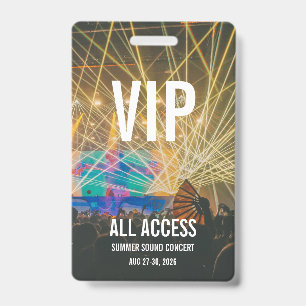 Tarjeta De Identificación Pase de acceso total personalizado para conciertos