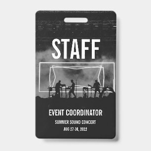 Tarjeta De Identificación Pase de acceso total personalizado VIP Concierto -